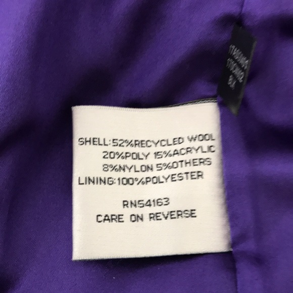 Woman’s Kenneth Cole Wool Coat Black Size 10 - Picture 8 of 11